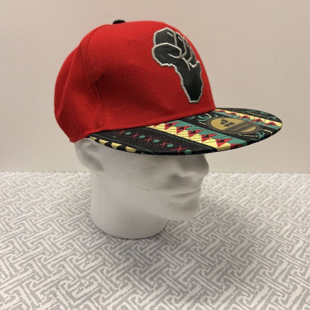 Quanhaigou Hip Hop Snapback Cap Africa Map Fist Graphic Flat Brim Baseball Hat